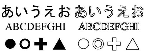 図6 文字や図形のエッジ検出の結果 図6 文字や図形のエッジ検出の結果