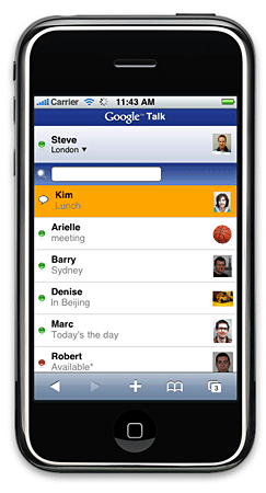 Google Talk For iPhone Google Talk For iPhone