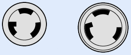 図3　NEMA L6-20（左）／図4　NEMA L6-30（右）
