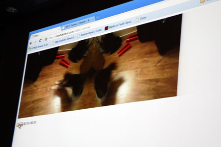 HTMLのcanvas要素やvideo要素を使ったデモも行われた