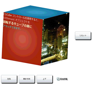 立方体の6面を使って情報を表示できる