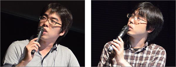 グリー株式会社 開発本部ソーシャルプラットフォーム統括部長　伊野友紀氏（左）／グリー株式会社 メディア企画本部　清田徹氏（右）