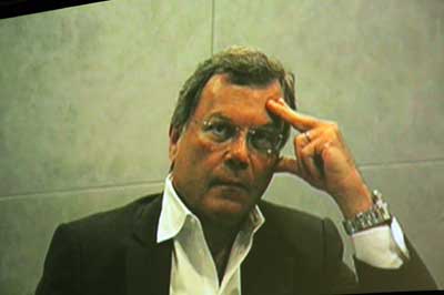 WPP Chief Exective マーティン ソレル卿はスライドで参加
